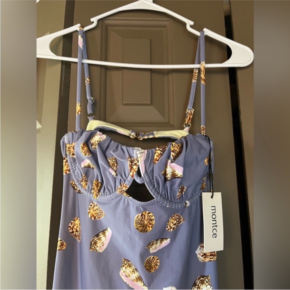 🐚 NWT MONTCE Petal Long Slip Dress - Picture 6 of 11